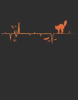 Halloween Cat: Cute Halloween Cat Heartbeat Lined White Paper Journal / Notebook Gift Idea for Kids & Teens 1691671509 Book Cover