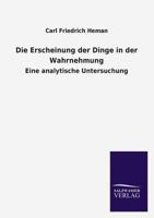 Die Erscheinung Der Dinge in Der Wahrnehmung 1176059068 Book Cover