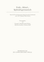 Fruh-, Mittel-, Spatindogermanisch: Akten Der IX. Fachtagung Der Indogermanischen Gesellschaft Vom 5. Bis 9. Oktober 1992 in Zurich 3882267356 Book Cover