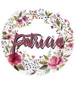 Patricia Floral Wreath Personalized Notebook 1720289476 Book Cover