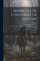 Matricule de l'Universit� de Louvain: 1426-1453... 0341167762 Book Cover