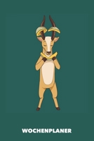 Wochenplaner: Antilopen lieben Honigmelone DIN A5 florales Inlay - Wochenkalender 52 Wochen für Trendsetter (Meeresgrün) (German Edition) 1687675546 Book Cover