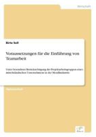 Voraussetzungen Fur Die Einfuhrung Von Teamarbeit 383861903X Book Cover
