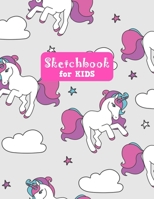 Sketchbook for Kids: Unicorn Large Sketch Book for Drawing, Writing, Painting, Sketching, Doodling and Activity Book- Birthday and Christmas Gift Ideas for Kids, Girls, Boys, Teens and Women - Lilly D 1655685430 Book Cover