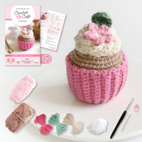 Crochet Café Amigurumi Kit Cupcake: Everything You Need Is Included: 100%-Cotton Yarn, Crochet Hook, Stitch Marker, Tapestry Needle, Fiberfill, Step-B 0764370464 Book Cover