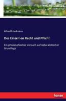 Des Einzelnen Recht Und Pflicht 3743416506 Book Cover