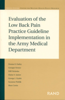 Evaluation of the Low Back Pain Practice Guideline Implementation in the Army Medical Department 083303474X Book Cover