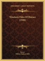 Nineteen odes of Horace 1178295753 Book Cover