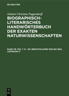 R - Sm, Berichtsjahre 1932 bis 1962, Lieferung 5 311264641X Book Cover