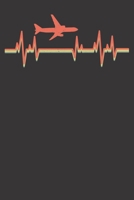 Notebook: Hot Air Balloon Vintage Retro Heartbeat Gift Dot Grid 6x9 120 Pages 1089099894 Book Cover