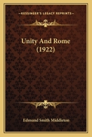 Unity and Rome 1167047885 Book Cover