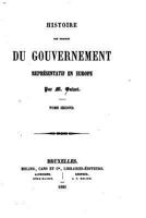 Histoire Des Origines Du Gouvernement Repr�sentatif En Europe - Tome II 1530232376 Book Cover