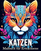 Katzen Malbuch fu¨r Erwachsene: 50 niedliche Bilder zum Stressabbau und zur Entspannung (German Edition) B0CSG9NTD3 Book Cover