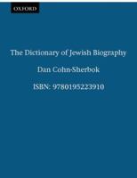 The Dictionary of Jewish Biography 0195223918 Book Cover