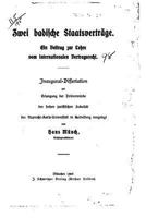 Zwei Badische Staatsvertr�ge 1530603978 Book Cover