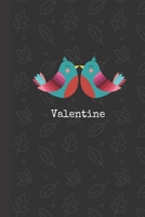 Valentine: Cute Love Birds Notebook, 100 Pages White Journal Paper, Gifts for Boys Girls Teens Women Men Him Her They Trans, Lesbian, Gay Pride, LGBT+, Notes 1651157839 Book Cover