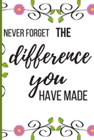 Never Forget The Difference You've Made: Inspiring Appreciation & Thank You Gift for Women and Professionals Who Have Made a Positive Influence on People's Lives. Music Sheet 1687616906 Book Cover