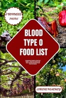 BLOOD TYPE O FOOD LIST: A Comprehensive Handbook for Blood Type O Nutrition - Transform Your Lifestyle, Boost Energy, and Enhance Well-Being through Tailored Food Choices! B0CT4DZCFC Book Cover