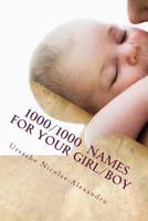 1000/1000 names for your girl/boy 1500242535 Book Cover