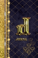 J Journal: Letter J Initial Monogram Lined Notebook - Elegant Diamond and Gold Print 1708508031 Book Cover