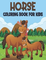 Horse Coloring Book For Kids: 50 Horse Coloring Pages B08ZBPK5CL Book Cover