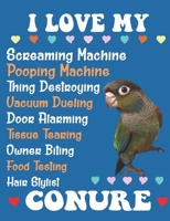 I Love My Green Cheek Conure: Green Cheek Conure Parrot Bird Notebook 1087190991 Book Cover