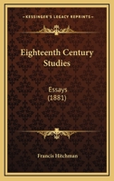 Eighteenth Century Studies: Essays 1104051648 Book Cover