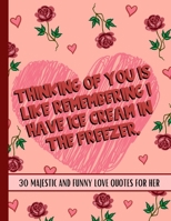 Thinking Of You is Like: Love Quotes Coloring Book For Her, Sarcastic, Funny, Inspirational, Sweet And Romantic Expressions To Melt Her Stress Away And Show Your Love And Affection B089TWSDKS Book Cover
