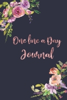 One Line A Day Journal: Floral One Line A Day Journal For Moms Five-Year Memory Book, Diary, Notebook, 6x9, 110 Lined Blank Pages 1694419045 Book Cover