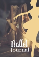 Ballet journal: Ballet notebook | Dance notebook for girls | Ballet books for teens, girls and dancers | 101 pages lined | 7x10 inches paperback | ... a classic golden dance shoe on a wooden floor 1713243954 Book Cover