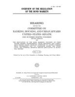 Overview of the regulation of the bond markets 167377900X Book Cover