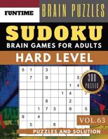 Hard Sudoku: Jumbo 300 SUDOKU hard to extreme puzzle books with answers brain games for adults Activity book (hard sudoku puzzle books Vol.63) 1075579686 Book Cover
