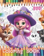 Halloween Coloring Book for girls: Halloween coloring book for girls over 3 years old, you will spend magical moments coloring the friends of the little witch Abra B0CMKSQWWY Book Cover