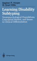 Learning Disability Subtyping : Neurop 1461388120 Book Cover
