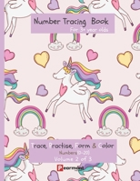 Number Tracing Book: Trace, Form, Practise and Color numbers from 0 - 20. This is a print tracing book that will help 3+ year olds, pre-sch B08KSHJKNZ Book Cover