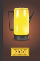 January - December 2020 Daily & Weekly Planner: Mini Calendar; Retro Coffee Pot Art 1670247880 Book Cover