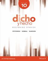 Activities Manual to Accompany Dicho y Hecho: Brief Edition with Lab Audio 1118995805 Book Cover