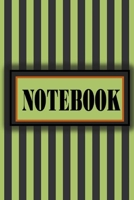 Notebook: Lined Journal to write in- Halloween Gift Idea: (cover: Green and black Notebook text outline- orange) 1691100404 Book Cover