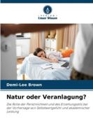 Natur oder Veranlagung? 6209360130 Book Cover