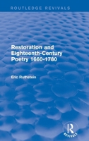 Restoration and Eighteenth-Century Poetry 1660-1780 (Routledge Revivals) 1138821160 Book Cover