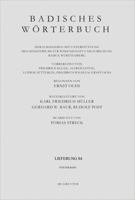 Badisches W�rterbuch. Band V/Lieferung 84 3110417553 Book Cover