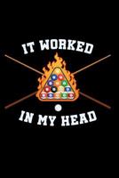 It worked in my Head: 6x9 Funny Dot Grid Composition Notebook for Snooker Lovers and Billiards Players 1095792806 Book Cover