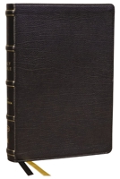 KJV, Center-Column Reference Bible with Apocrypha Genuine Leather, Black, 73,000 Cross-References, Red Letter, Comfort Print: King James Version 1400332117 Book Cover