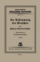 Die Bestimmung Des Menschen 3663155595 Book Cover