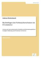 Rechtsfragen Des Verbraucherschutzes Im E-Commerce 3838649281 Book Cover