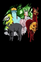 4 Llamas Of The Apocalypse: Halloween Alpacas, College Ruled Lined Paper, 120 pages, 6 x 9 1696530024 Book Cover