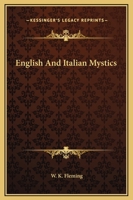 English And Italian Mystics 1425313221 Book Cover