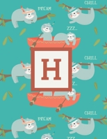 H: Letter Cute Sloth Animal Monogrammed 2020 Weekly Planner - January 2020 - December 2020 (8.5x11) 1705842178 Book Cover