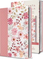 Biblia Reina Valera 1960 letra grande. Piel Rosada con flores, tamaño manual 1644739674 Book Cover