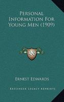 Personal Information For Young Men 0548834148 Book Cover